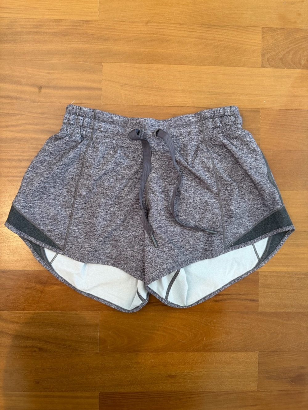 lululemon athletica Heathered Gray Athletic Shorts with Drawstring